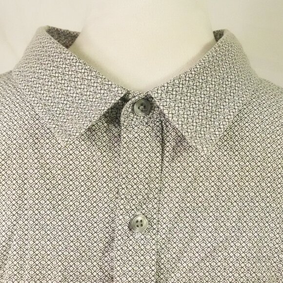 Short Sleeve 100% Cotton One Pocket LNC Button Down Slim Fit XXL Mens - Picture 1 of 5